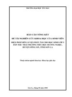 Biện pháp rèn luyện pháp âm cho học sinh lớp 5 dân tộc thái trường tiểu học hương nghịu, huyện sông mã, tỉnh sơn la 