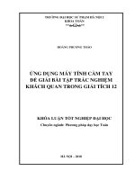 Ứng dụng máy tính cầm tay để giải bài tập trắc nghiệm khách quan trong giải tích 12 (2018) 
