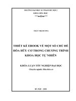 Thiết kế ebook về một số chủ đề hóa hữu cơ trong chương trình khoa học tự nhiên (2018) 