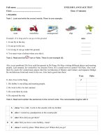 Reading test unit 3 english 5 