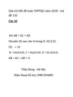 Giải chi tiết đề toán THPTQG năm 2018   mã đề 110