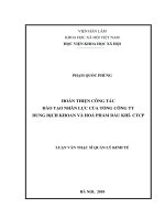 Hoàn thiện công tác đào tạo nhân lực tại tổng công ty dung dịch khoan và hoá phẩm dầu khí   công ty cổ phần 