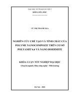 Nghiên cứu chế tạo và tính chất vật liệu polyme nanocompozit trên cơ sở polyamit 6,6 và nano boehmite (2018) 