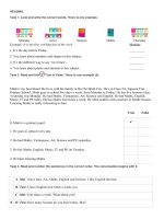 READING test unit 6  english 5 