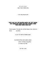 Phát huy vai trò nguồn nhân lực trẻ trong xây dựng đời sống văn hoá ở nông thôn tỉnh bình dương hiện nay 