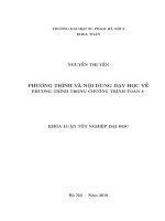 Phương trình và nội dung dạy học về phương trình trong chương trình toán 8 (2018) 