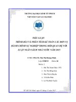 Trình bày và phân tích kế toán HCSN trong mối quan hệ với luật NSNN