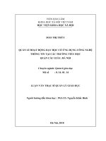 Quản lí hoạt động dạy học có ứng dụng công nghệ thông tin tại các trường tiểu học quận cầu giấy, hà nội ( Luận văn thạc sĩ)