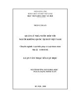Quản lý nhà nước đối với người không quốc tịch ở việt nam ( Luận văn thạc sĩ)