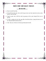 GIÁO ÁN CHỦ ĐỀ BẢN THÂN LỚP MẪU GIÁO BÉ