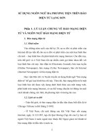 Môn ngôn ngữ truyền thông  sử DỤNG NGÔN NGỮ đa PHƯƠNG TIỆN TRÊN báo điện tử LẠNG sơn