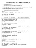 Giáo án Toán 5 chương 2 bài 2: Chia một số tự nhiên cho một số thập phân