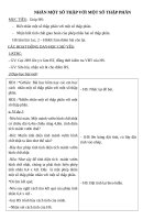 Giáo án Toán 5 chương 2 bài 2: Nhân một số thập phân với một số thập phân