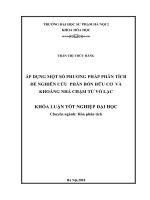 Áp dụng một số phương pháp phân tích để nghiên cứu phân bón hữu cơ và khoáng nhả chậm từ vỏ lạc (2018) 