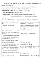 Giáo án Toán 5 chương 2 bài 2: Sử dụng máy tính bỏ túi để giải toán về tỉ số phần trăm
