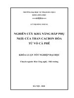 Nghiên cứu khả năng hấp phụ Ni(II) của than cacbon hóa từ vỏ cà phê (2018) 