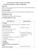 Giáo án Toán 5 chương 2 bài 2: Chia số tự nhiên cho STN mà thương tìm được là một STP