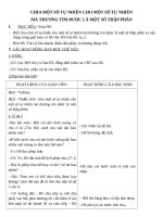 Giáo án Toán 5 chương 2 bài 2: Chia số tự nhiên cho STN mà thương tìm được là một STP