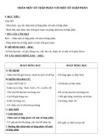 Giáo án Toán 5 chương 2 bài 2: Nhân một số thập phân với một số thập phân