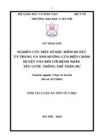 Nghiên cứu một số đặc điểm huyệt Ủy trung và ảnh hưởng của điện châm huyệt này đối với bệnh nhân yêu cước thống thể thận hư (TT)
