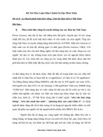 _TieuLuanCTHP T-- Lý thuyết phát triển bền vững. Liên hệ thực tiễn ở Việt Nam