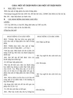 Giáo án Toán 5 chương 2 bài 2: Chia một số thập phân cho một số thập phân