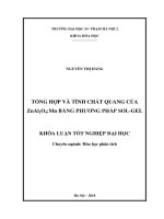 Tổng hợp và tính chất quang của znal2o4 mn bằng phương pháp sol gel (2018) 