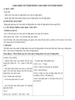 Giáo án Toán 5 chương 2 bài 2: Chia một số thập phân cho một số thập phân