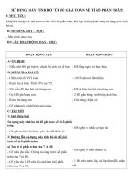 Giáo án Toán 5 chương 2 bài 2: Sử dụng máy tính bỏ túi để giải toán về tỉ số phần trăm