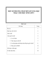 SKKN  một số PHƯƠNG PHÁP rèn kĩ NĂNG đọc NHẠC CHO học SINH lớp 5