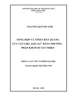 Tổng hợp và tính chất quang của zno eu3+ bằng phƣơng pháp khuếch tán nhiệt (2018) 