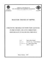 Enhancing the role of inspection agencies in prevention and anti corruption from reality in hai duong province 