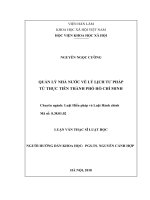 Quản lý nhà nước về lý lịch tư pháp từ thực tiễn thành phố hồ chí minh ( Luận văn thạc sĩ)