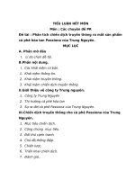 Chuyên đề PR phân tích chiến dịch truyền thông ra mắt sản phẩm cà phê hòa tan passiona của trung nguyên