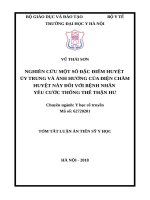 Nghiên cứu một số đặc điểm huyệt ủy trung và ảnh hưởng của điện châm huyệt này đối với bệnh nhân yêu cước thống thể thận hư (tt) 