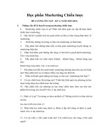 Đề cương ôn tập marketing chiến lược có lời giải _ Kinh tế quốc dân