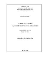 Nghiên cứu văn bia cụm di tích vòng cung đông triều