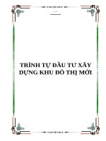 Trình tự thực hiện dự án đầu tư phát triển đô thị, dự án đầu tư phát triển nhà ở