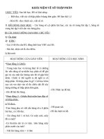 Giáo án Toán 5 chương 2 bài 1: Khái niệm số thập phân