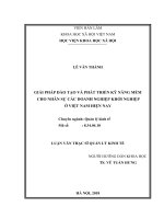 Giải pháp đào tạo và phát triển kỹ năng mềm cho nhân sự doanh nghiệp khởi nghiệp ở việt nam hiện nay ( Luận văn thạc sĩ)