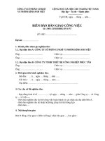 Biên bản bàn giao công việc - máy móc - hệ thống
