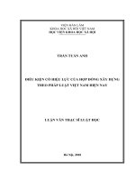 Điều kiện có hiệu lực của hợp đồng xây dựng theo pháp luật việt nam hiện nay 