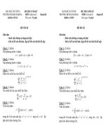 Đề thi giải tích cuối kì (Toán cao cấp)