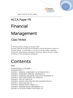 ACCA paper f9 financial management 
