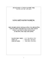 SKKN  một số bien phap chỉ đao công tác bồi dưỡng CM cho đội ngũ GV nhằm nâng cao chất lượng giảng dạy  lưu thị hồng yến