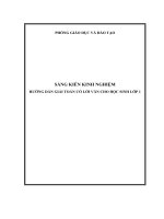 SKKN HƯỚNG dẫn GIẢI TOÁN có lời văn CHO học SINH lớp 1