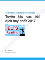 Ebook tuyển tập các bài dịch IELTS READING hay nhất 2017