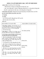 Giáo án Toán 5 chương 2 bài 1: Hàng của số thập phân. Đọc, viết số thập phân