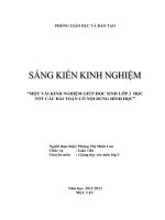 SKKN một vài KINH NGHIỆM GIÚP học SINH lớp 3  học tốt các bài TOÁN có nội DUNG HÌNH học”