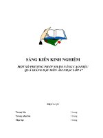 Sang kien kinh nghiem một số PHƯƠNG PHÁP NHẰM NÂNG CAO HIỆU QUẢ GIẢNG dạy môn âm NHẠC lớp 4